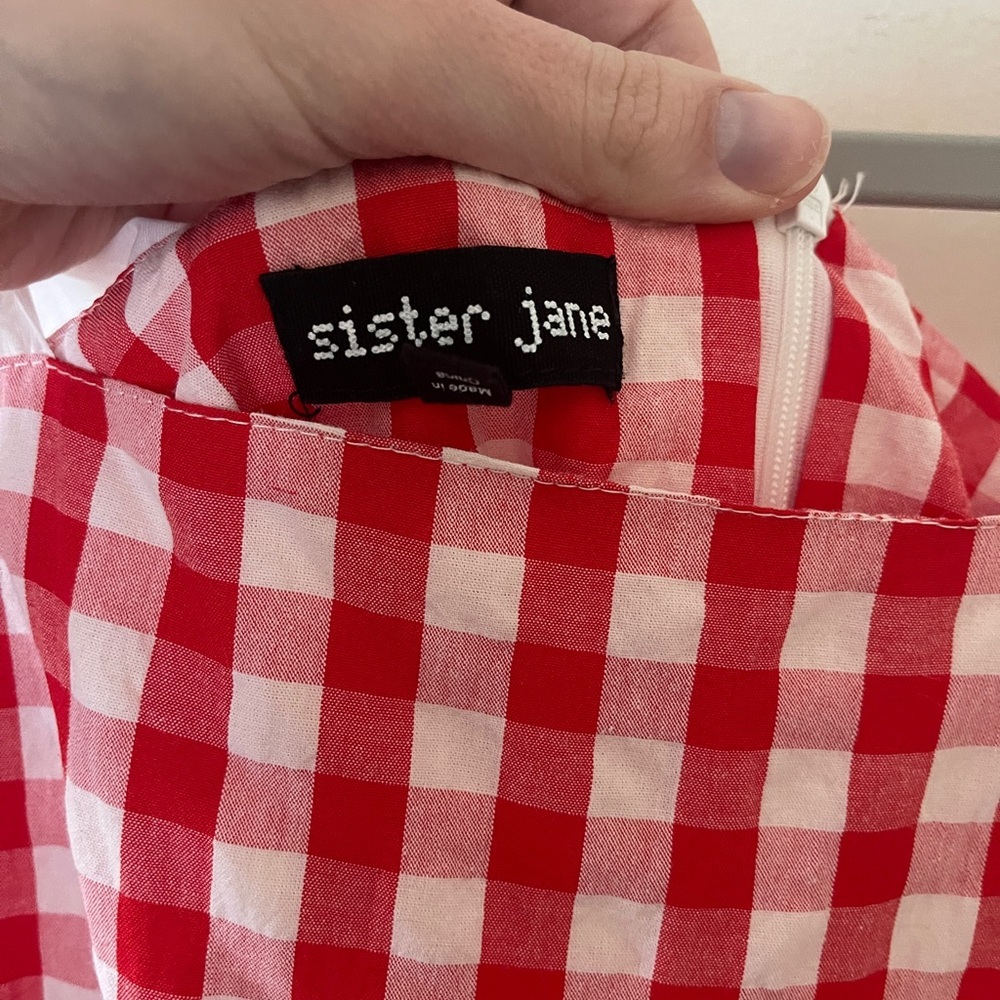 Sister Jane Love Note gingham midi dress size XS spring country cottagecore - Picture 6 of 15